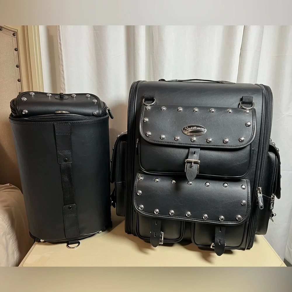 Saddlemen Motorcycle Bag Black with Silver Accents